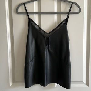 Black Leather Zara Tank